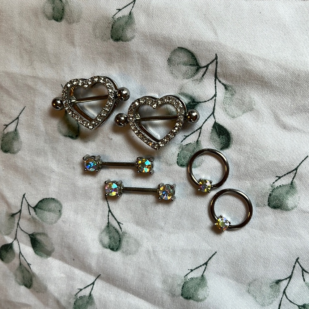 Nipple jewelry.